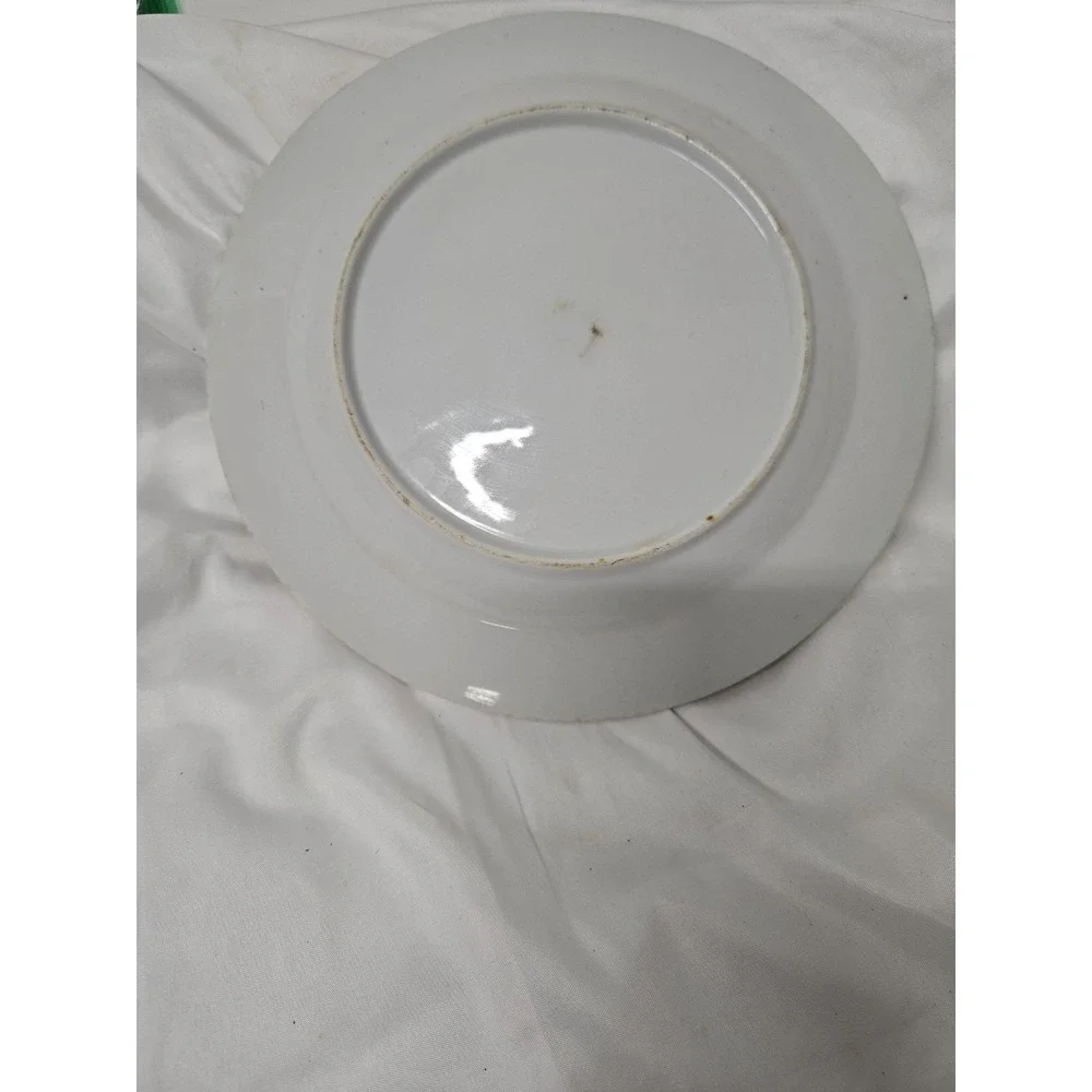 Vintage Floral Ceramic Dinner Plate Pastel Purple Yellow Blue Flower Shabby Chic